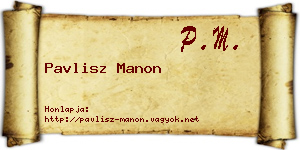Pavlisz Manon névjegykártya